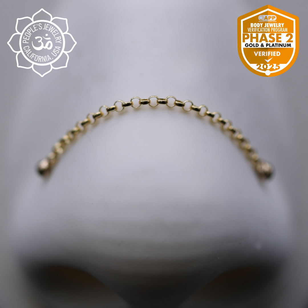 14k Yellow Gold Rolo Chain