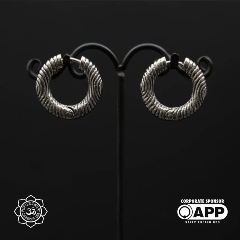 hinged brass rings stripes