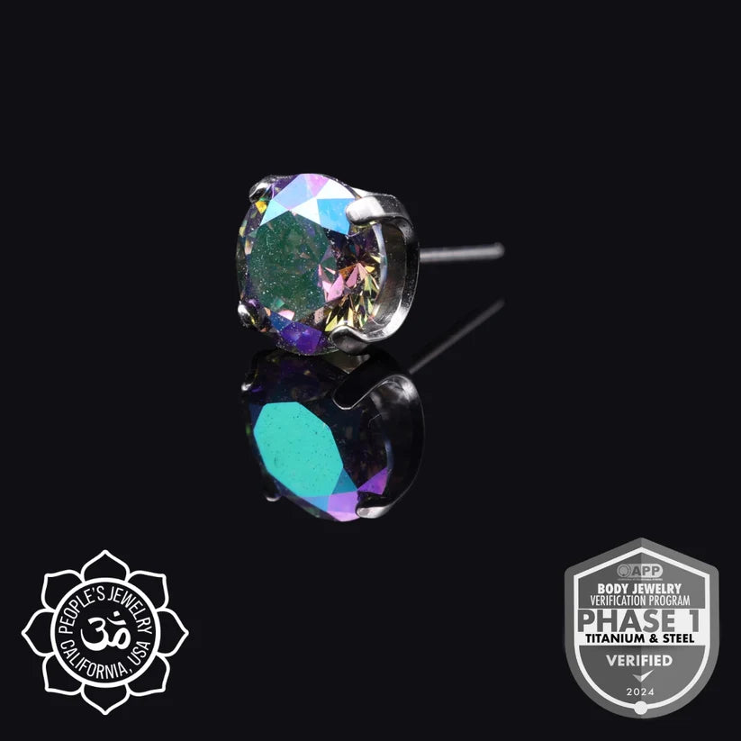 Threadless Prong-Set Gem Ends by Peoples Jewelry