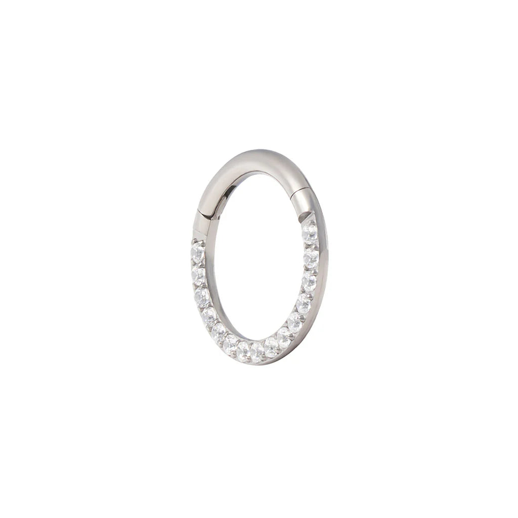 Diablo Organics - Titanium Clicker - Front Facing Clear CZ