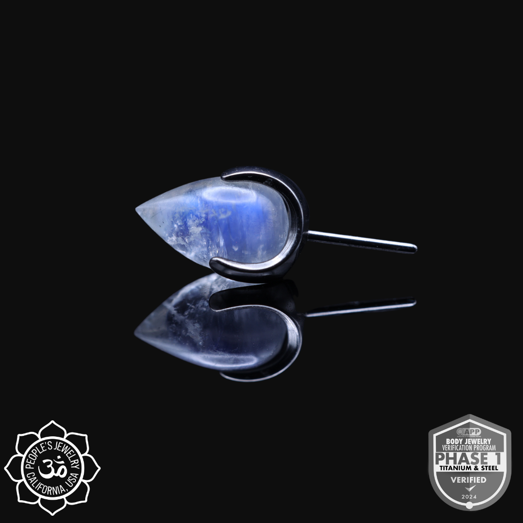 Claw-Set Natural Stone 4mm Bullets by Peoples Jewelry