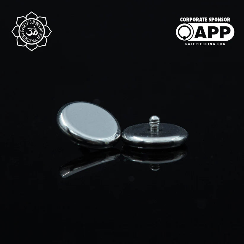 Threaded Titanium Disks by People's Jewelry