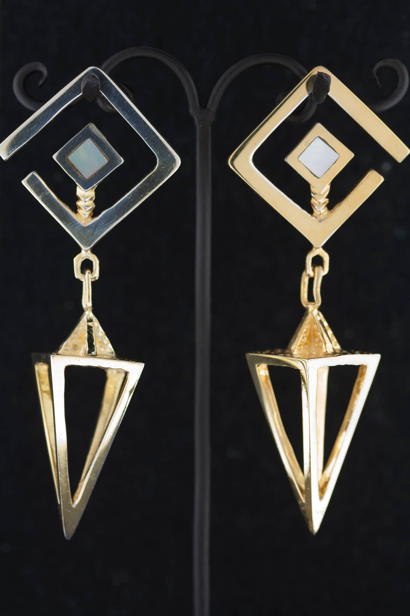 Gold Plated Cage Pointers with Shell – Mother of Pearl - Laughing Buddha Studios SoCal