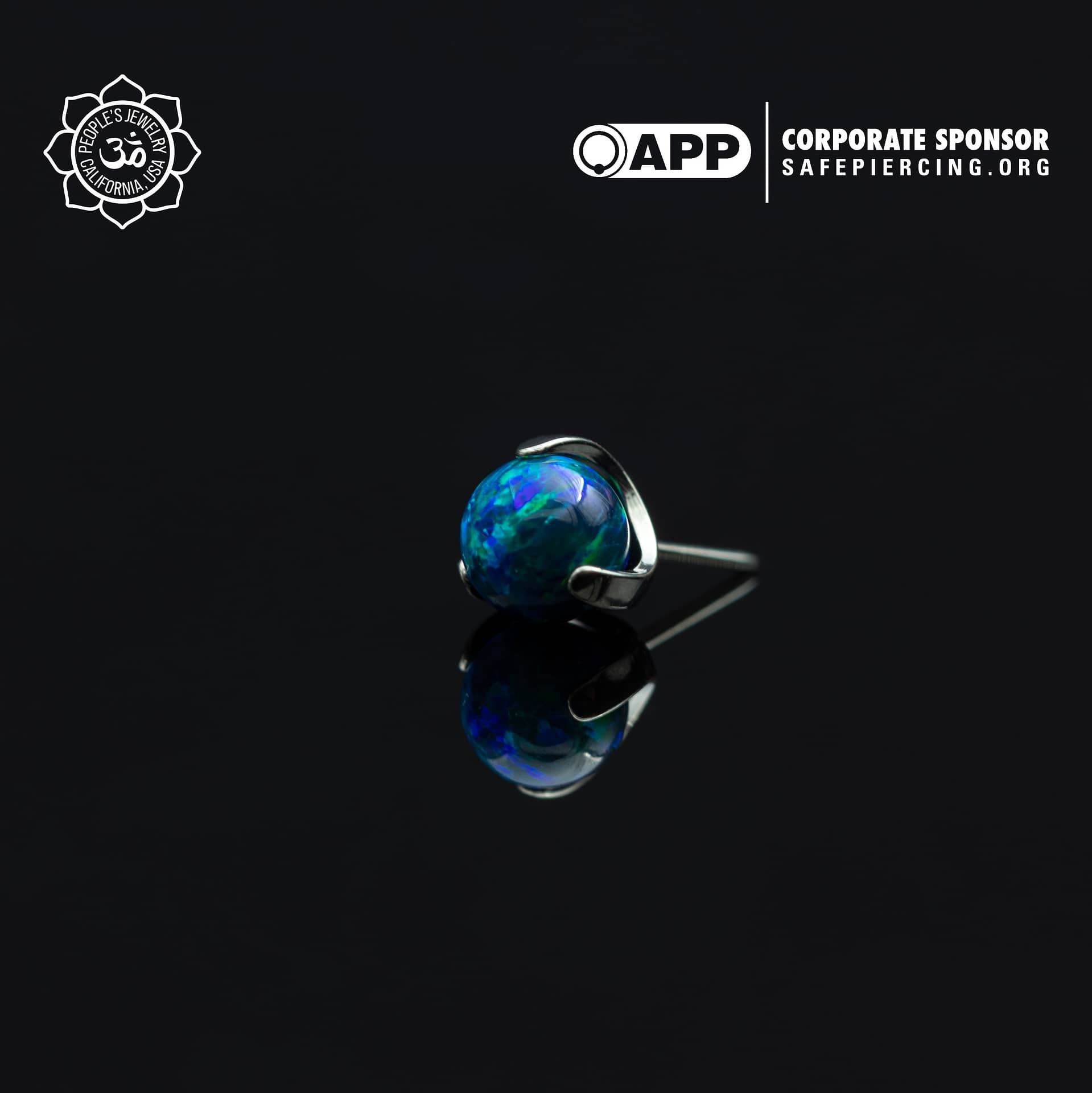 Threadless Claw-Set Opal Balls by Peoples Jewelry