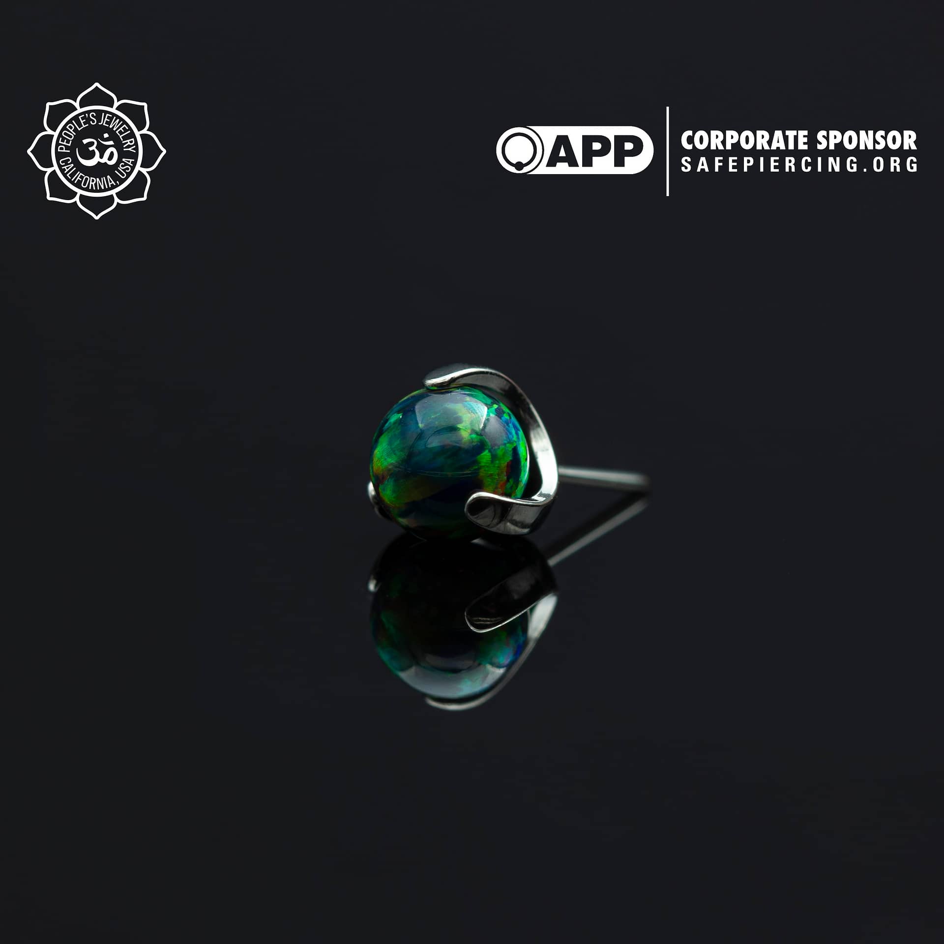 Threadless Claw-Set Opal Balls by Peoples Jewelry