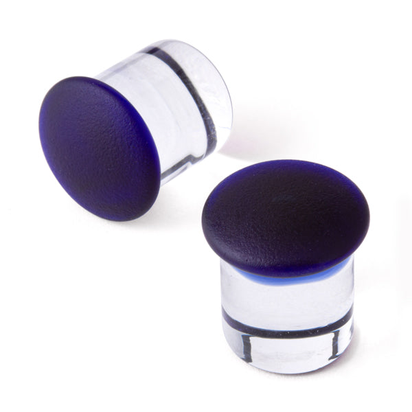 Gorilla Glass Matte Color Front Plugs (Cobalt) - Laughing Buddha Studios SoCal