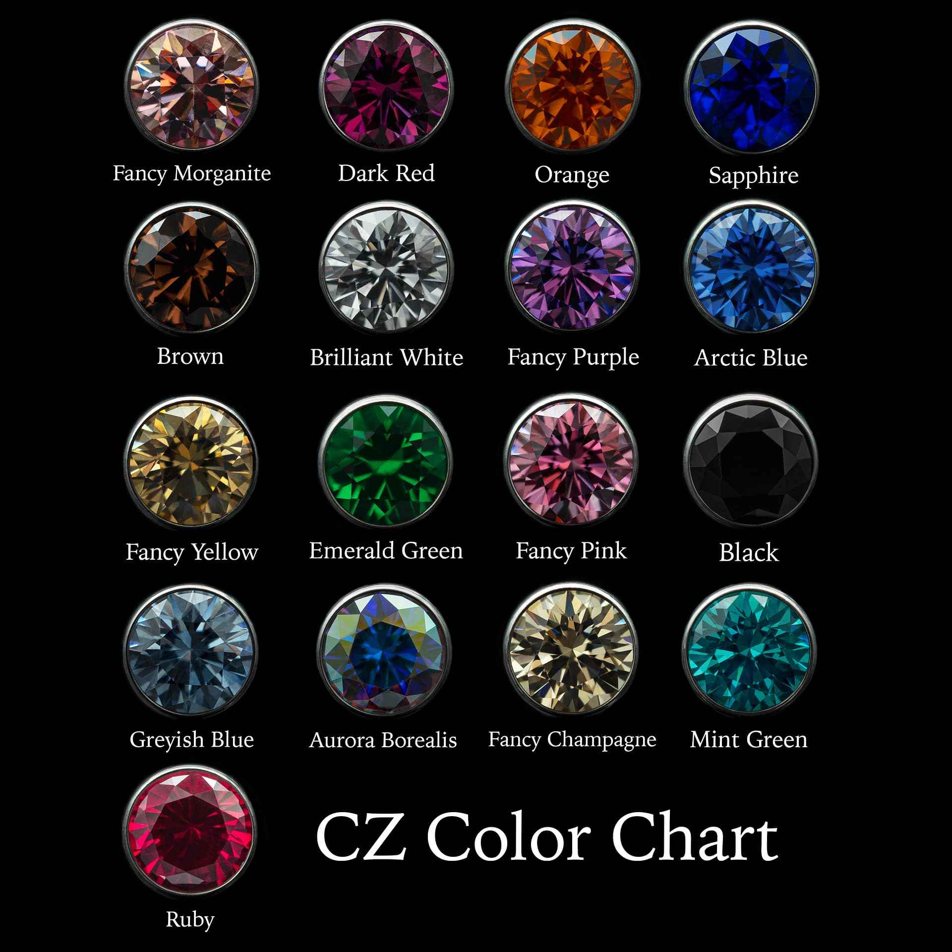 Threadless Flower Gem Ends by Peoples Jewelry