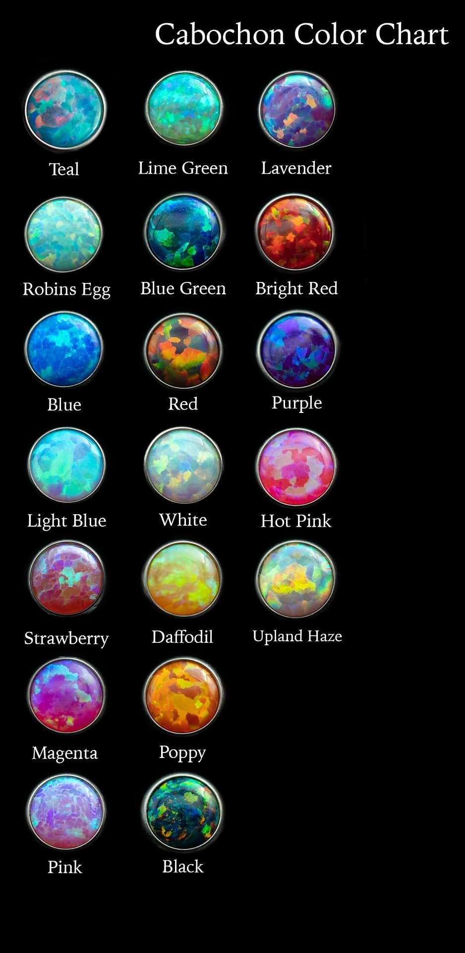 Threadless 2mm Cabochons