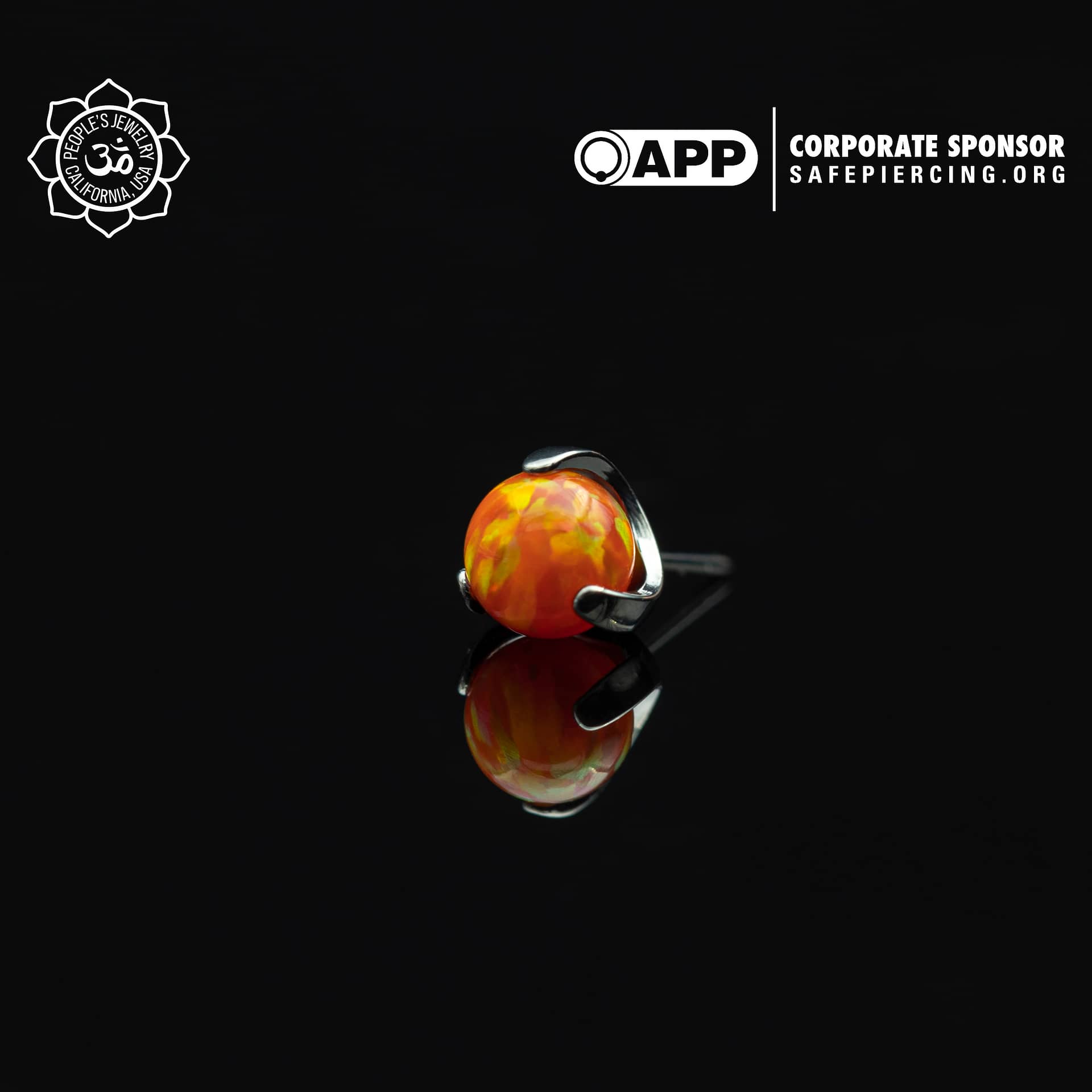 Threadless Claw-Set Opal Balls by Peoples Jewelry