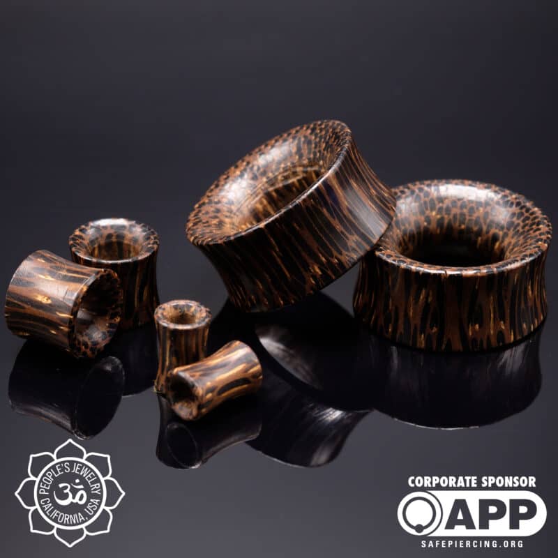 Double Flare Palm Wood Eyelets by Peoples Jewelry