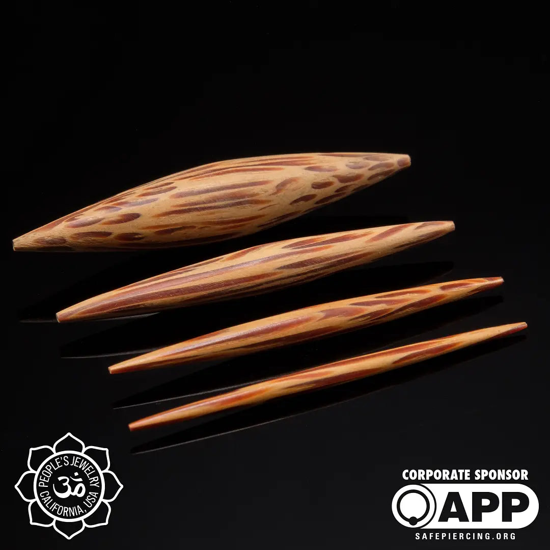 Red Palm Wood Spikes by People's Jewelry