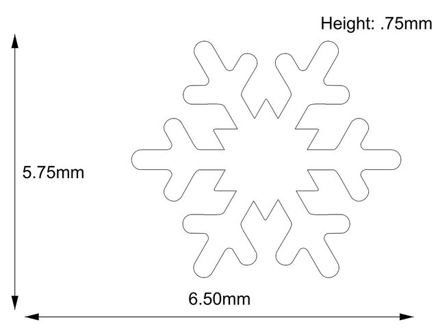 18k Gold Stellar Dendrite End - Industrial Strength