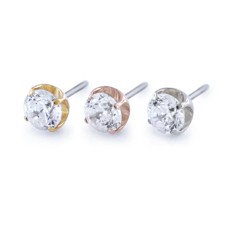 Neometal - Gold Prong-Set Faceted Gems