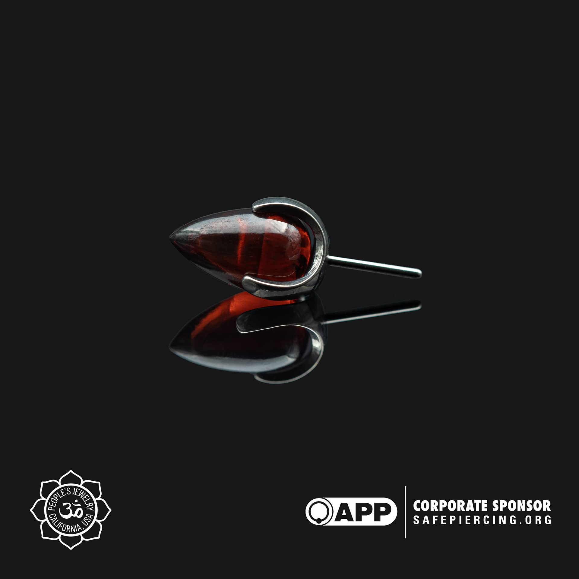 Claw-Set Natural Stone 4mm Bullets by Peoples Jewelry