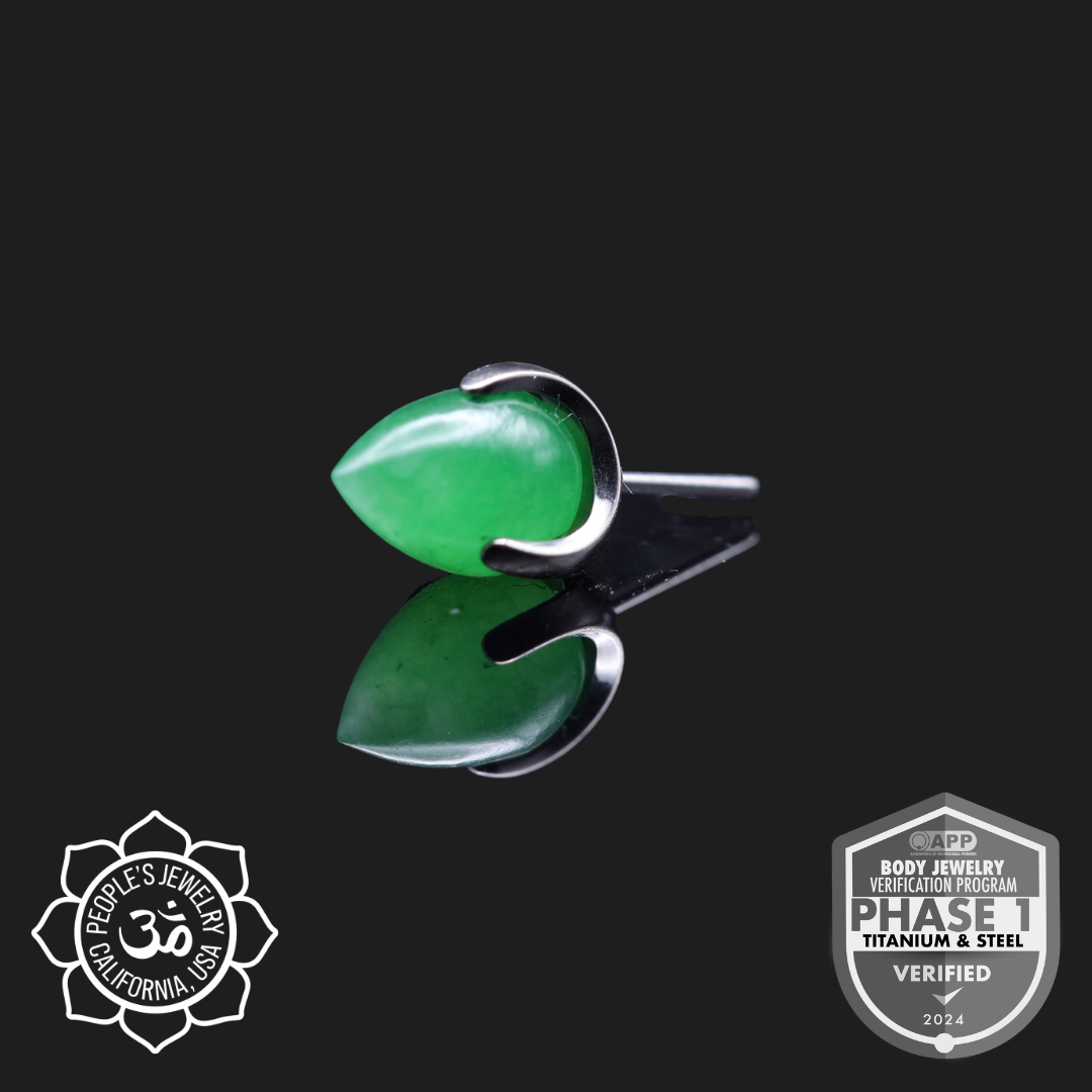 Claw-Set Natural Stone 4mm Bullets by Peoples Jewelry