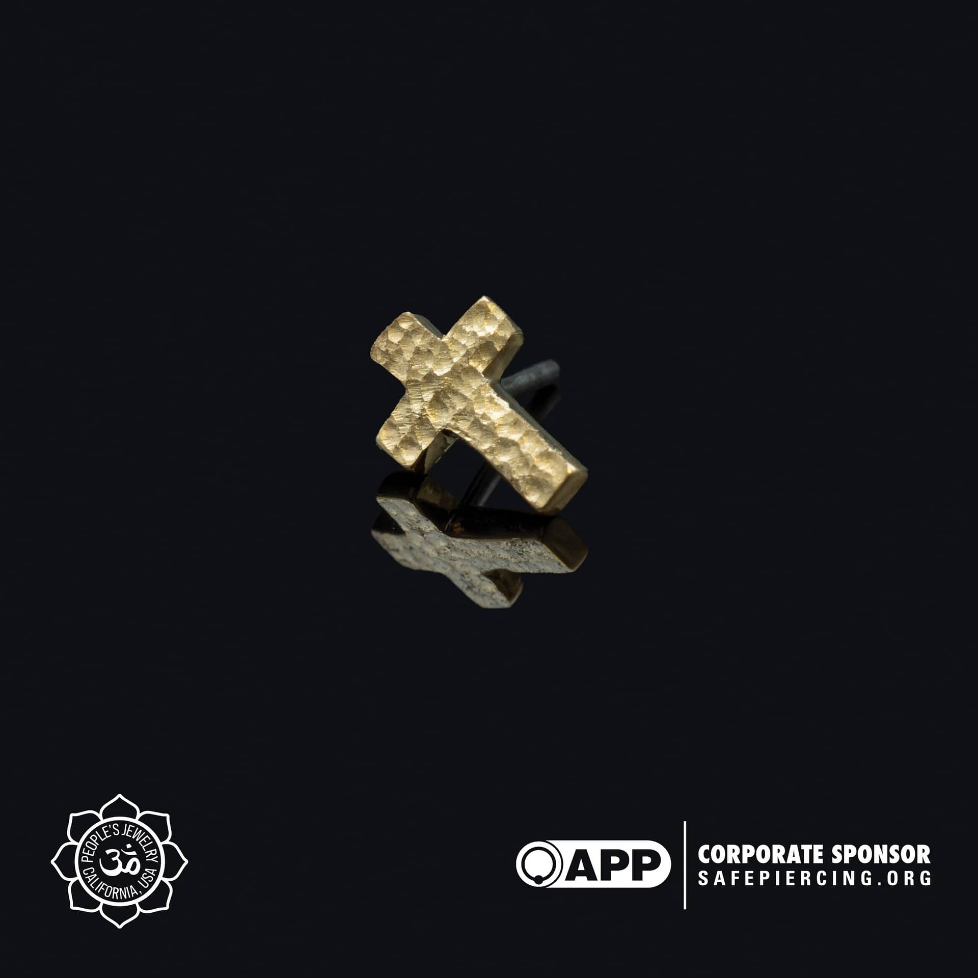 14k Gold Cross Threadless End by Peoples Jewelry
