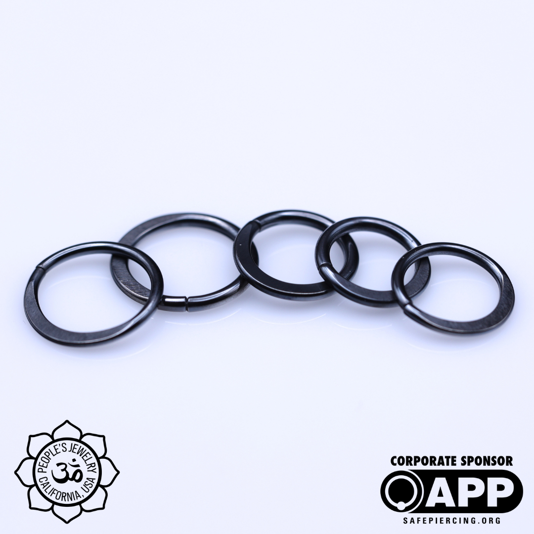 Peoples Jewelry Flattened Niobium Seam Rings - Laughing Buddha Studios SoCal