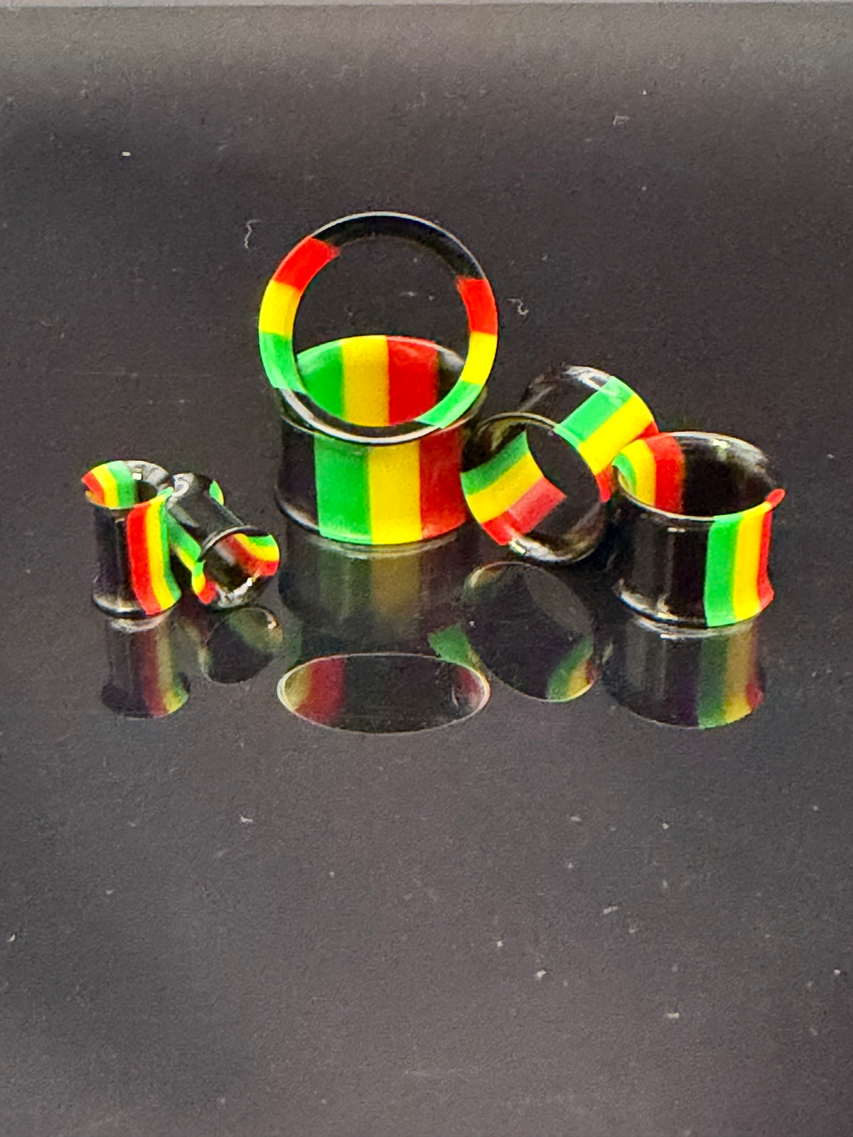 Double Flare Rasta Acrylic Eyelets