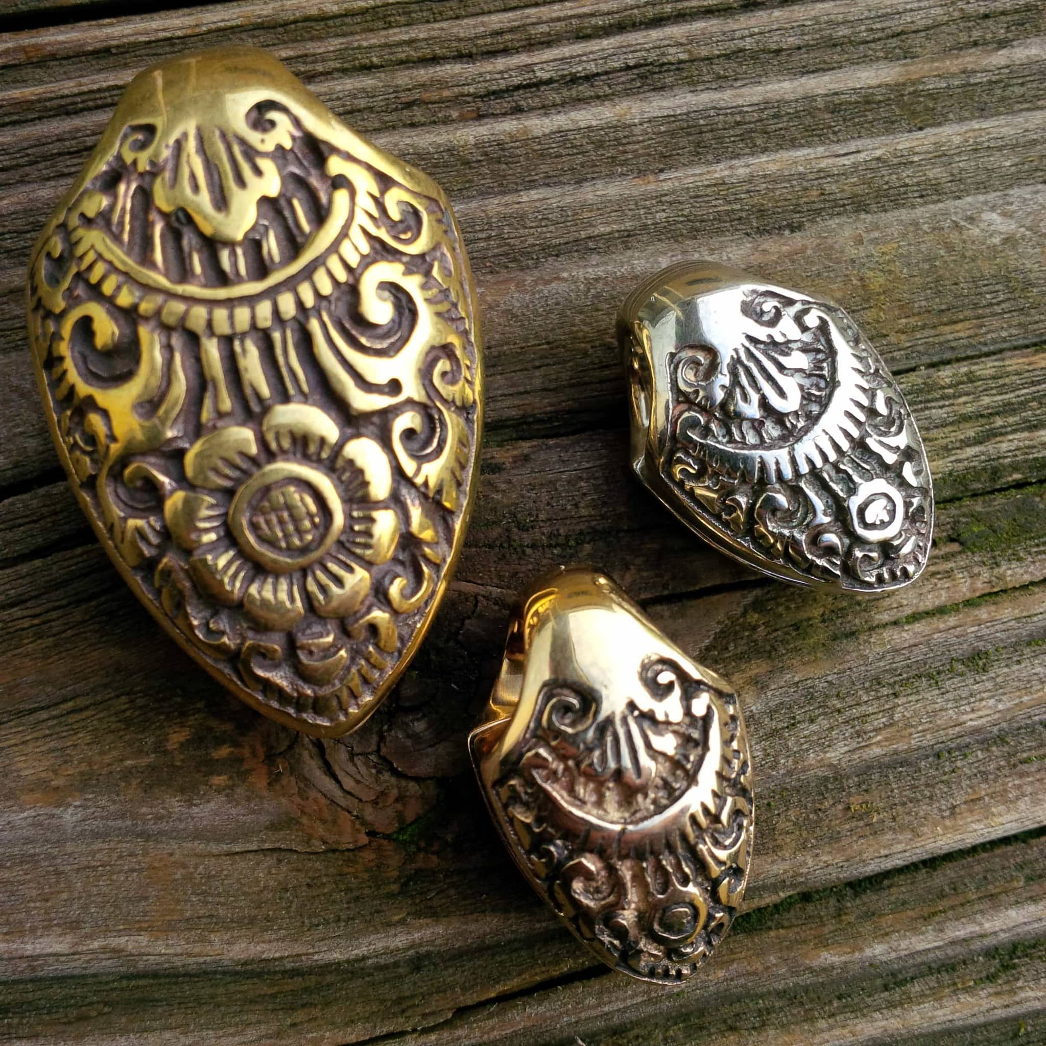 Solid Brass Ornate Spades by Diablo Organics - Laughing Buddha Studios SoCal