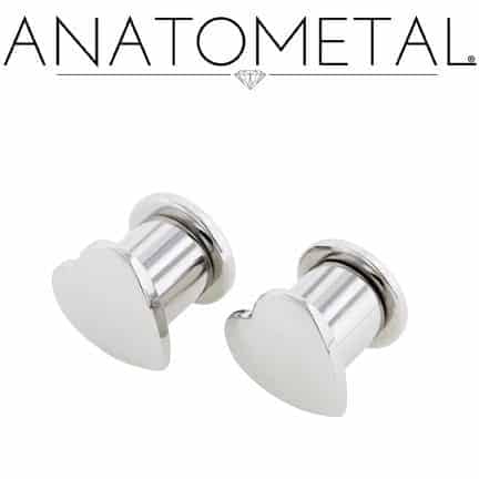 Heart Plugs by Anatometal - Laughing Buddha Studios SoCal