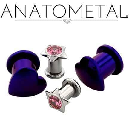 Heart Plugs by Anatometal - Laughing Buddha Studios SoCal