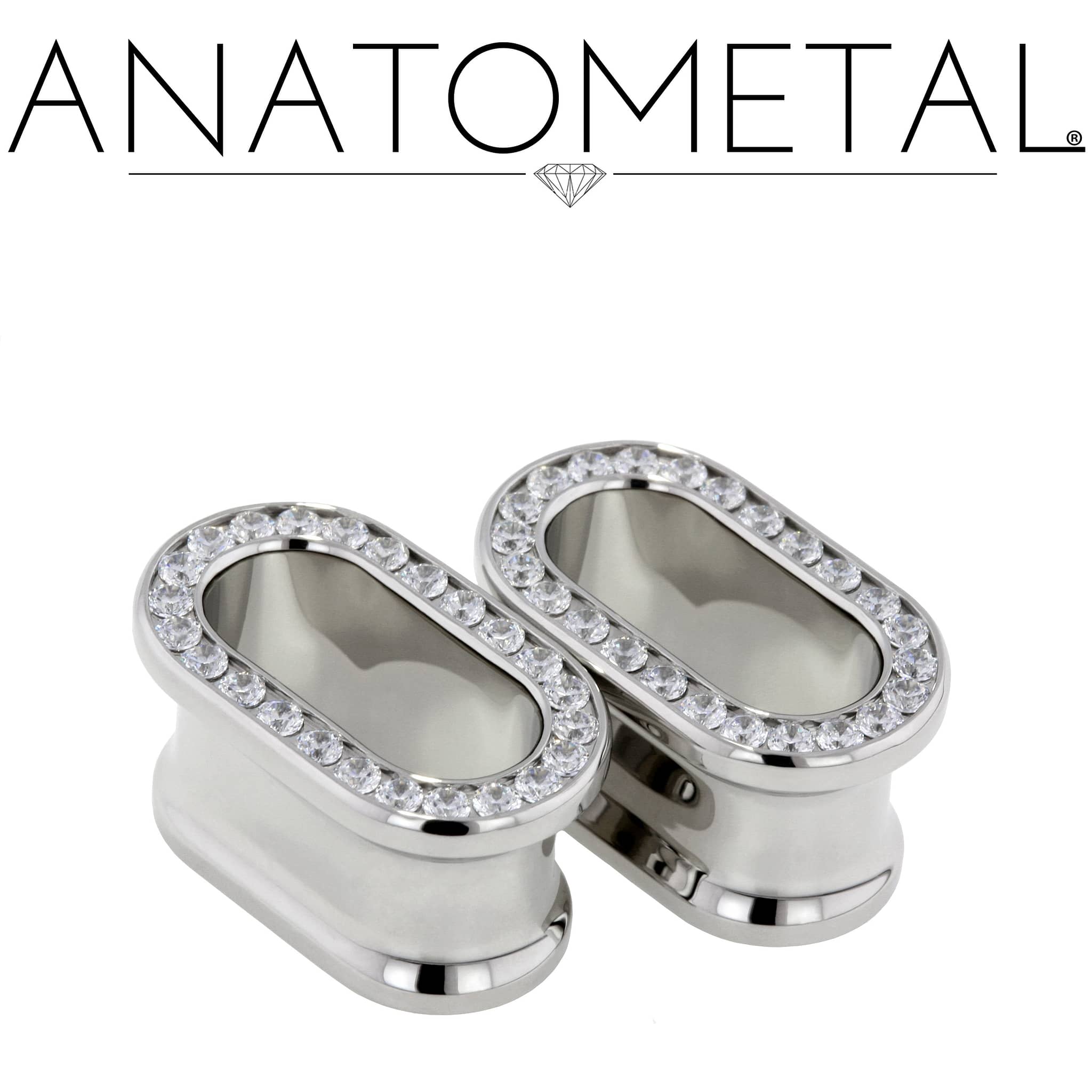 Gemmed Oval Eyelets by Anatometal - Laughing Buddha Studios SoCal