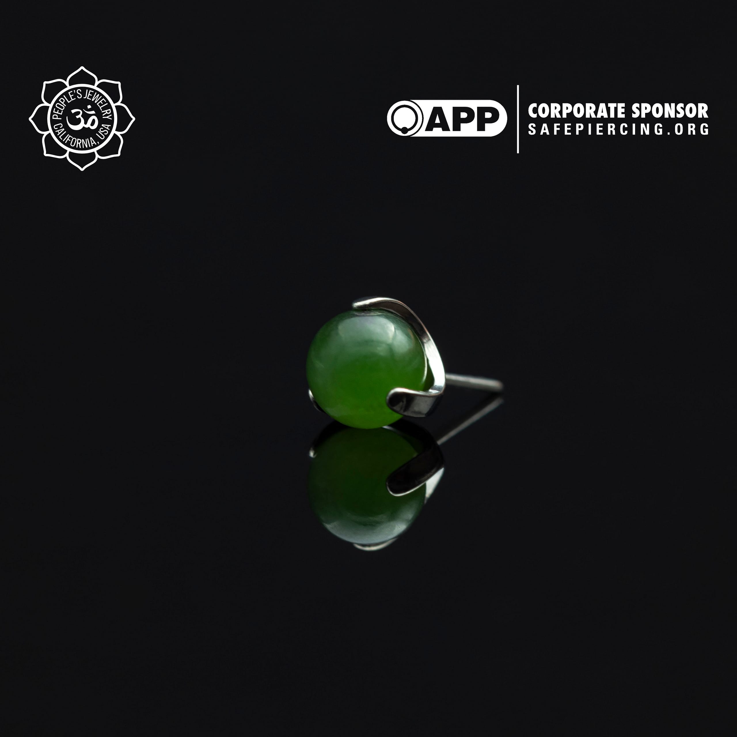 Threaded Claw-Set Natural Stone Balls by Peoples Jewelry