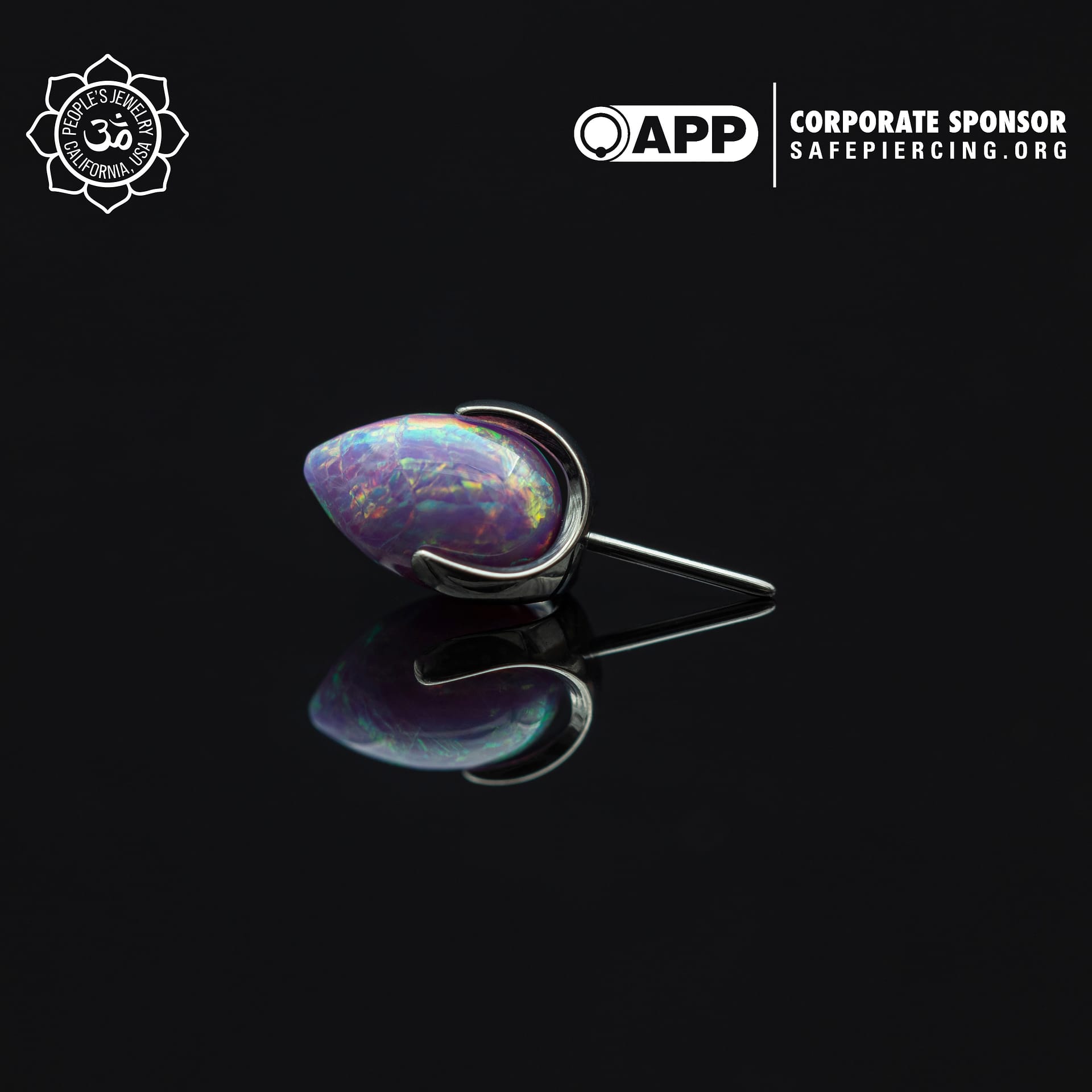 Threadless Claw-Set Opal Bullets by Peoples Jewelry - Laughing Buddha Studios SoCal