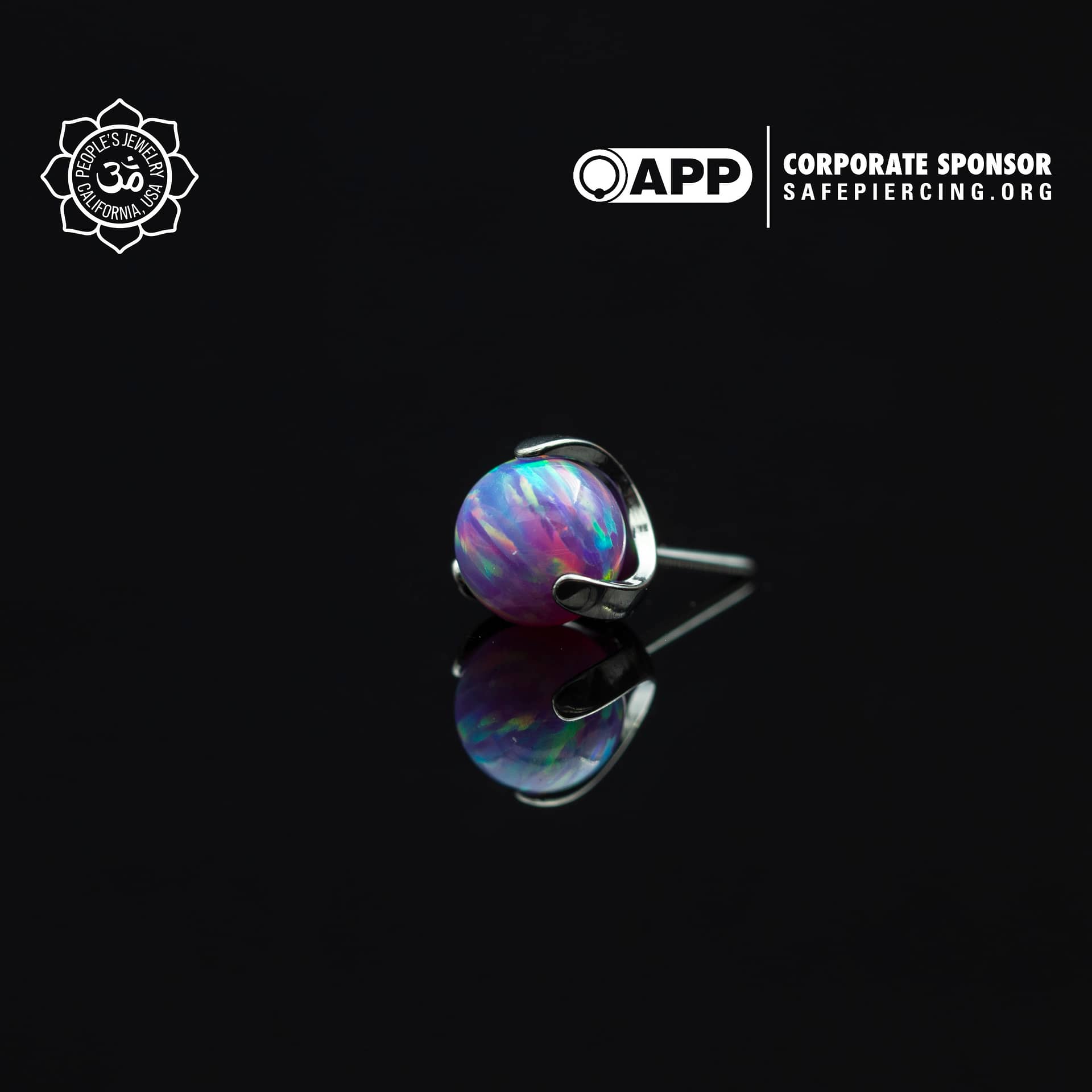 Threaded Claw-Set Opal Balls by Peoples Jewelry - Laughing Buddha Studios SoCal