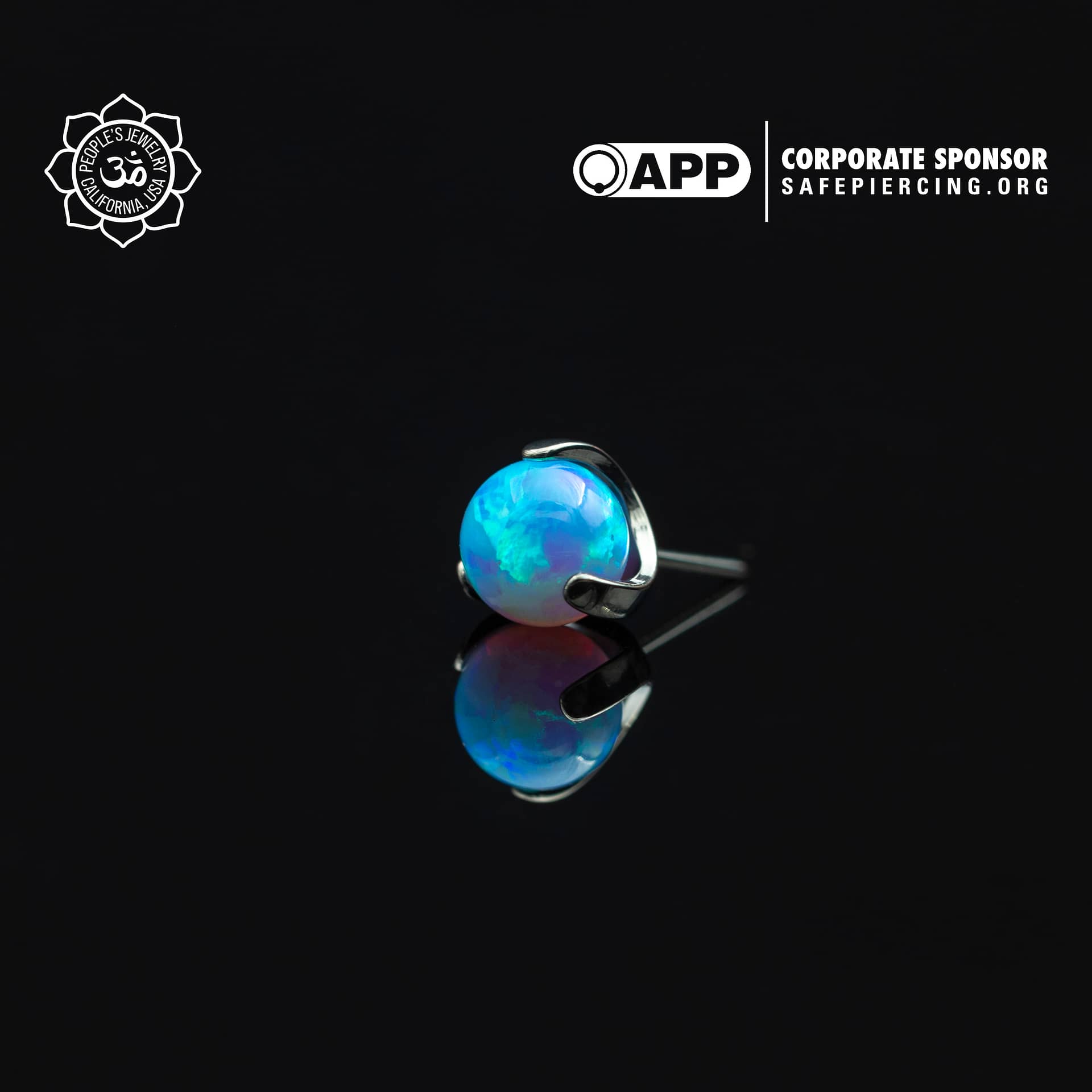 Threadless Claw-Set Opal Balls by Peoples Jewelry