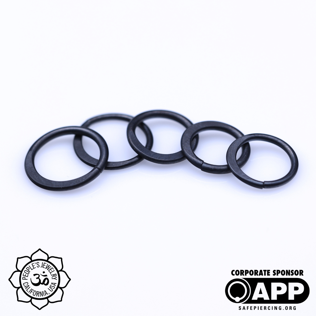 Peoples Jewelry Flattened Niobium Seam Rings - Laughing Buddha Studios SoCal