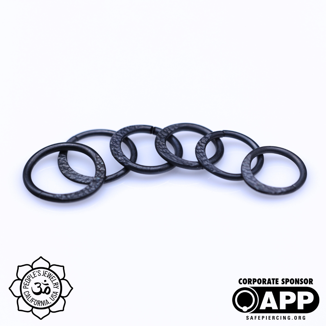 Peoples Jewelry Flattened Niobium Seam Rings - Laughing Buddha Studios SoCal