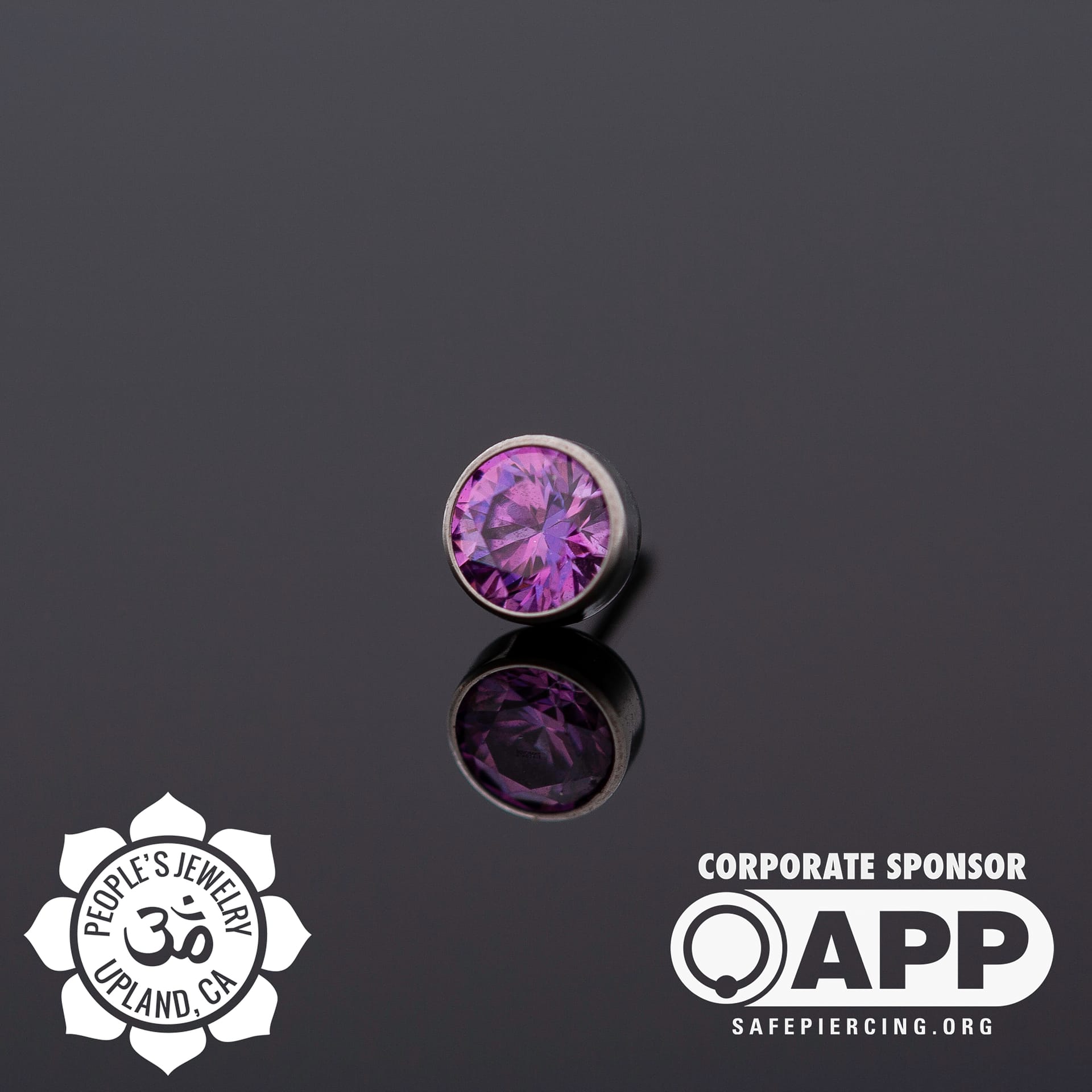 Threaded Titanium Bezel-Set Gems by Peoples Jewelry - Laughing Buddha Studios SoCal