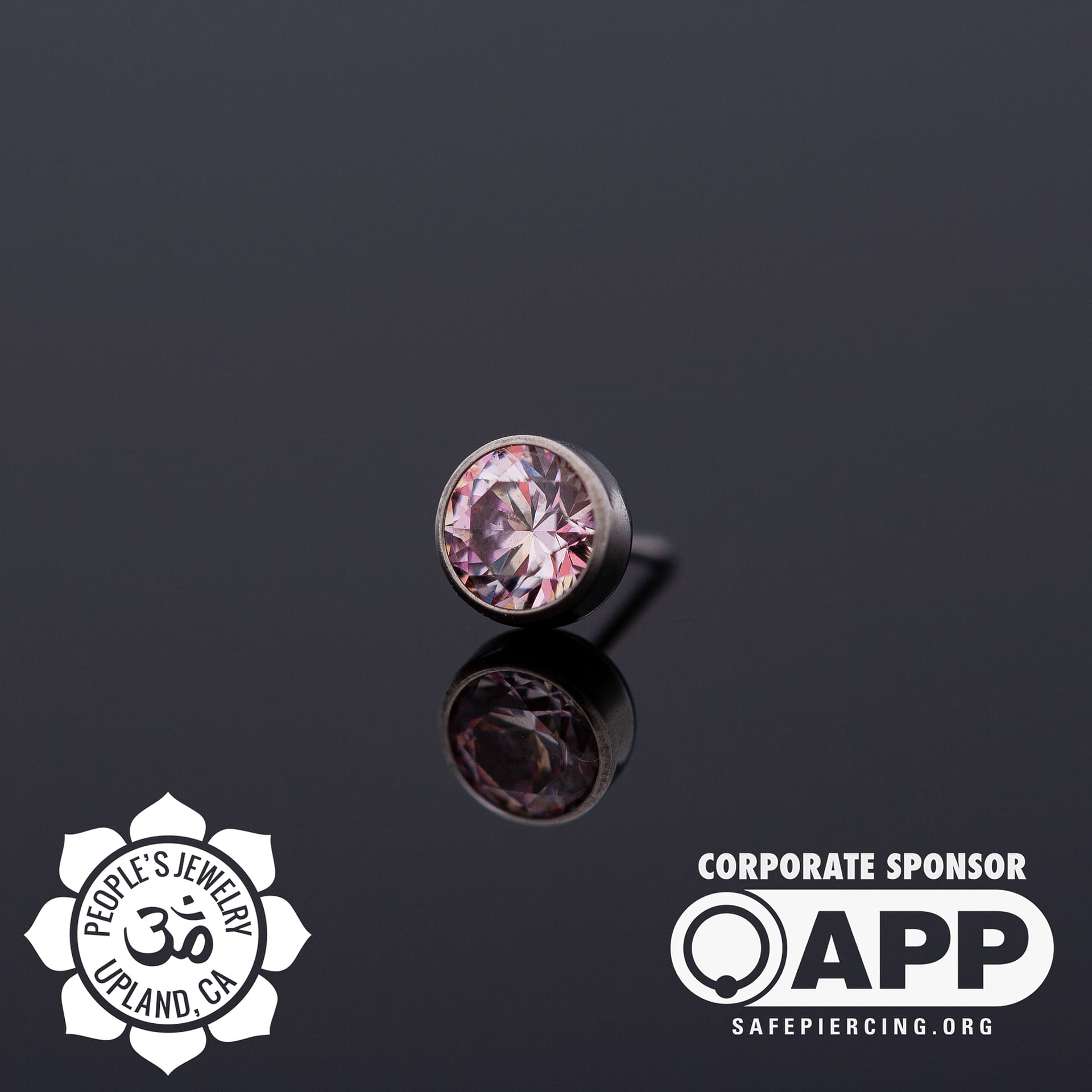 Threaded Titanium Bezel-Set Gems by Peoples Jewelry - Laughing Buddha Studios SoCal