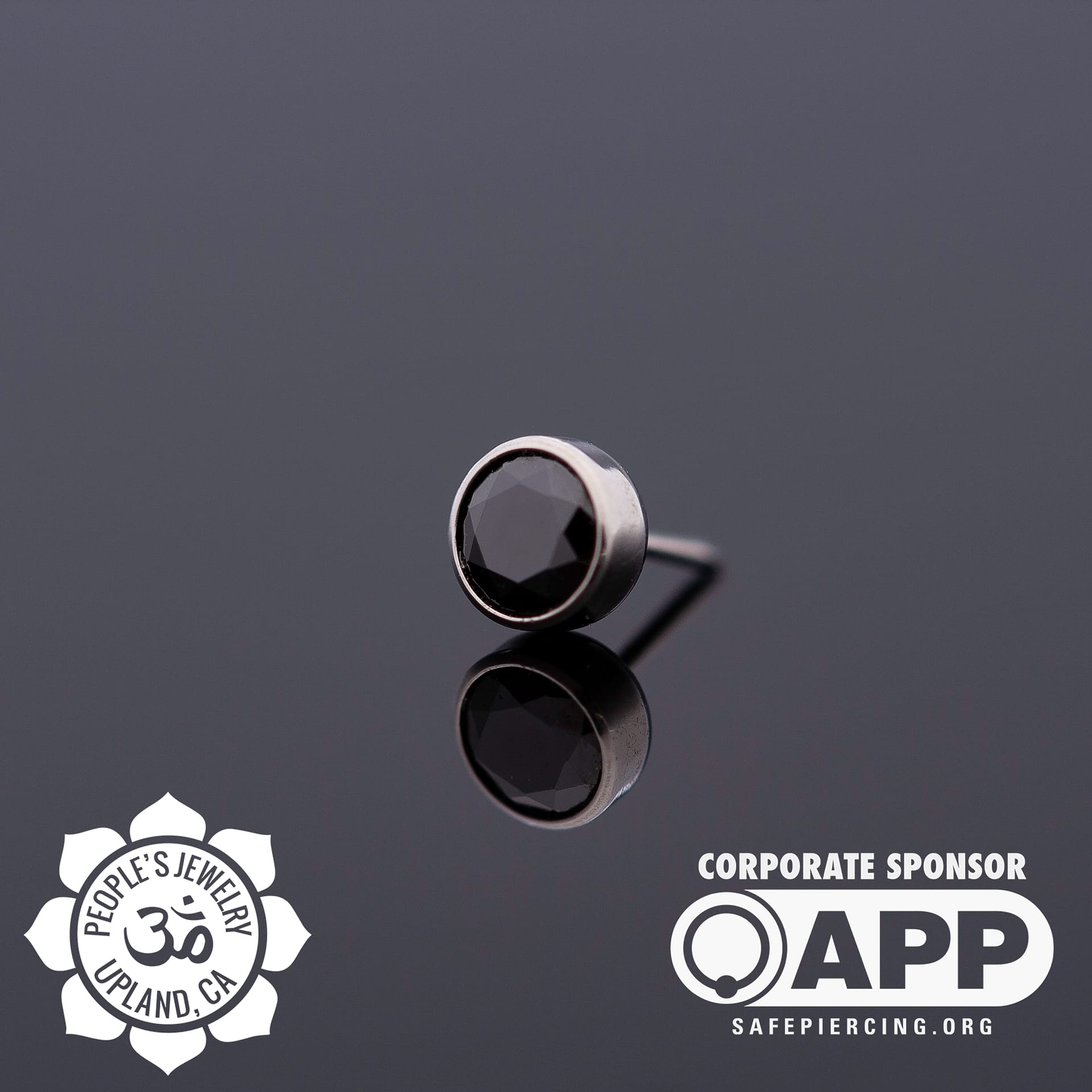 Threaded Titanium Bezel-Set Gems by Peoples Jewelry - Laughing Buddha Studios SoCal