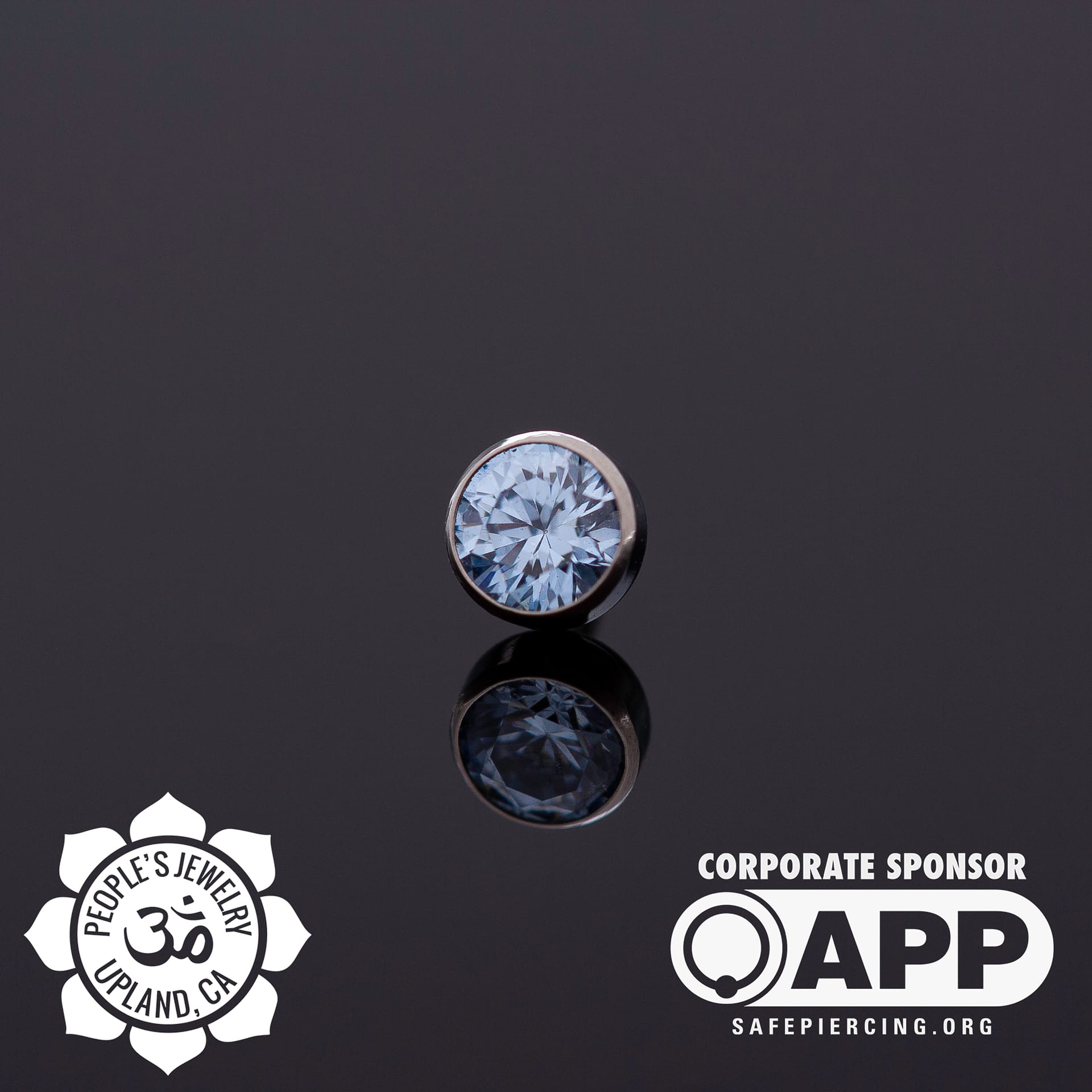 Threaded Titanium Bezel-Set Gems by Peoples Jewelry - Laughing Buddha Studios SoCal