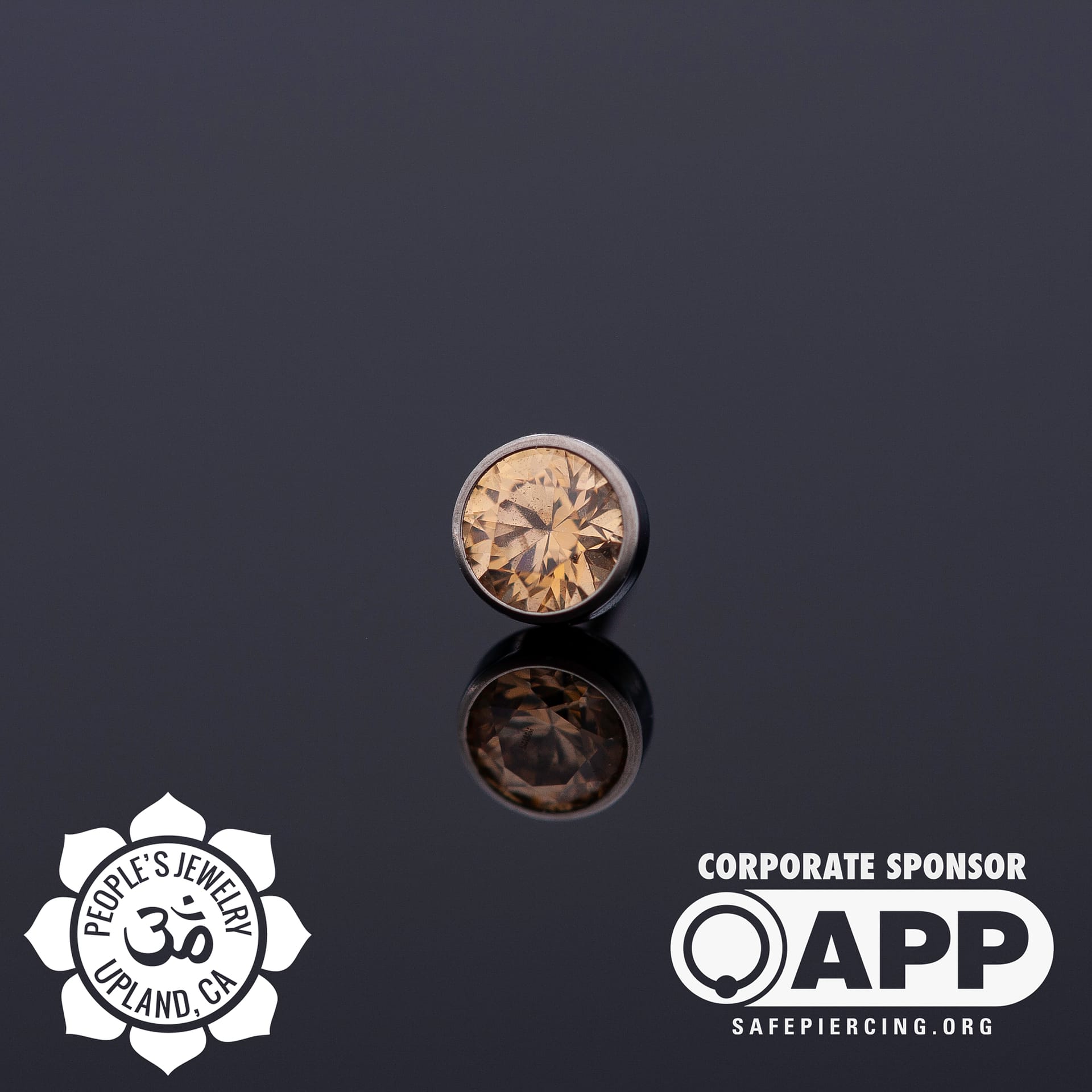 Threaded Titanium Bezel-Set Gems by Peoples Jewelry - Laughing Buddha Studios SoCal