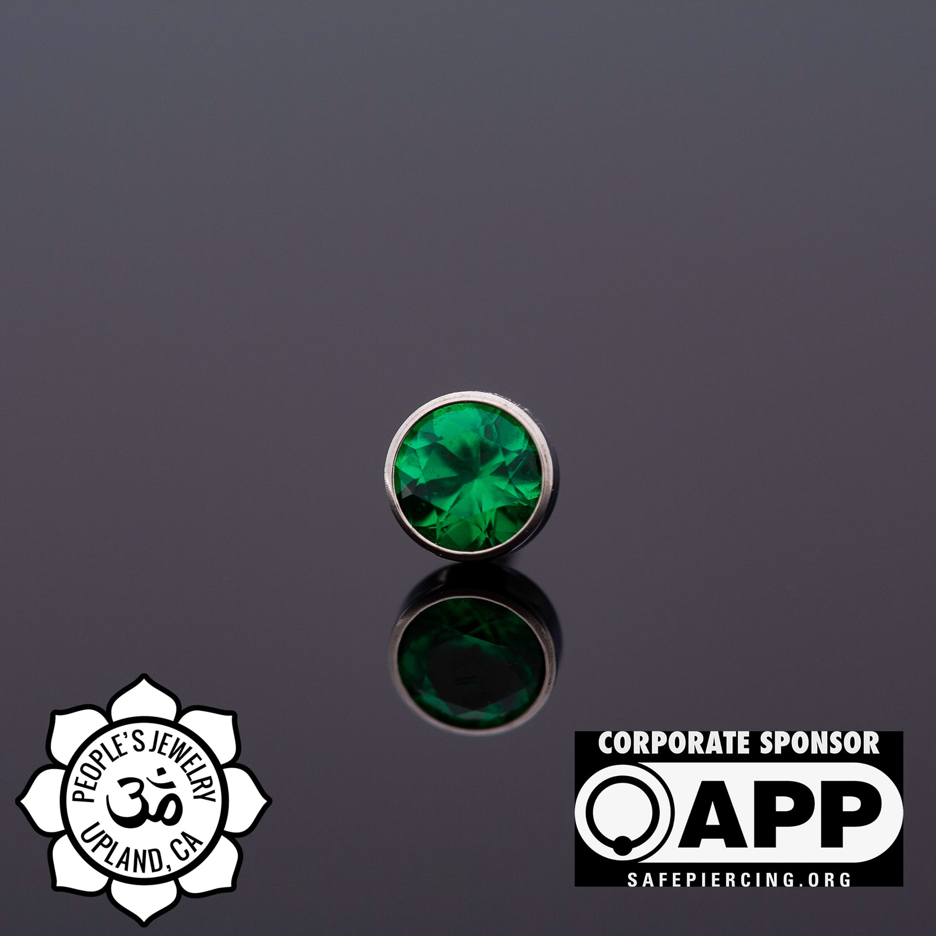 Threaded Titanium Bezel-Set Gems by Peoples Jewelry - Laughing Buddha Studios SoCal