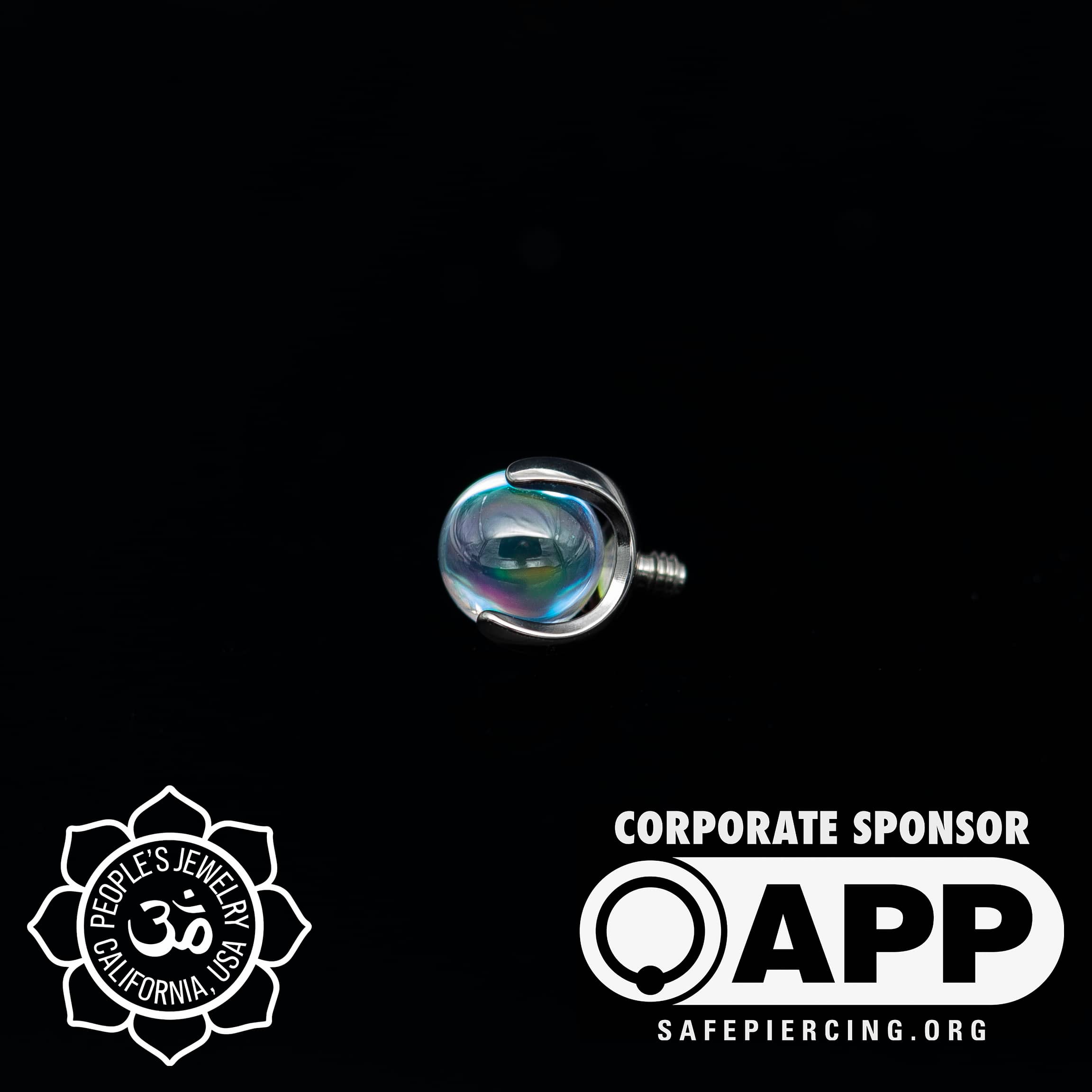 Threaded Claw-Set Natural Stone Balls by Peoples Jewelry