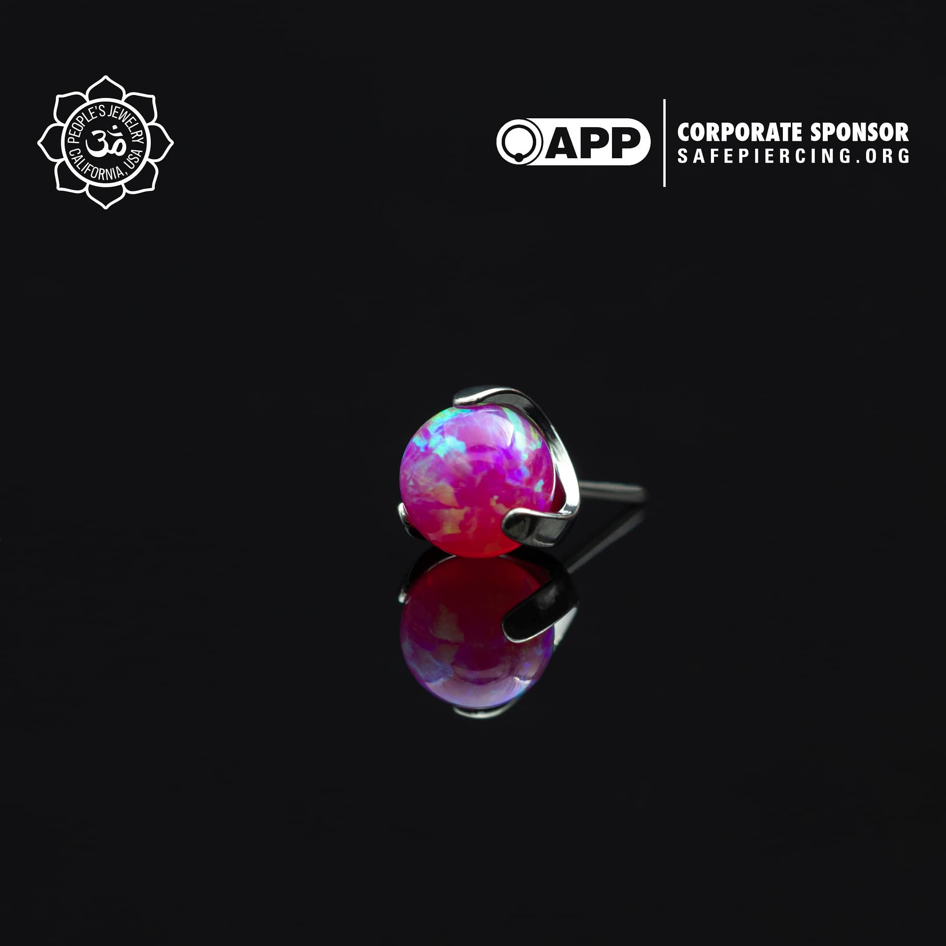 Threadless Claw-Set Opal Balls by Peoples Jewelry