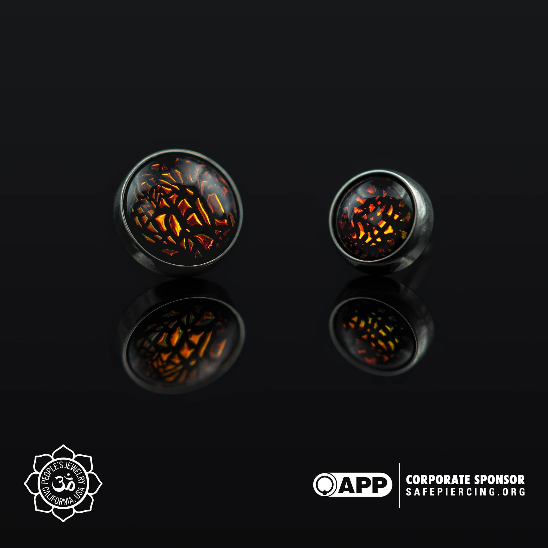 Threaded Glass Cabochons by Peoples Jewelry - Laughing Buddha Studios SoCal