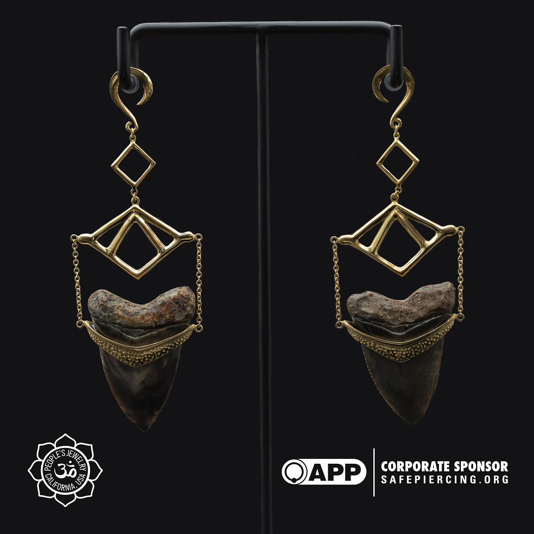 Fakelodon Brass Hangers by People's Jewelry