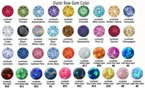 Gemmed Oval Eyelets by Anatometal - Laughing Buddha Studios SoCal