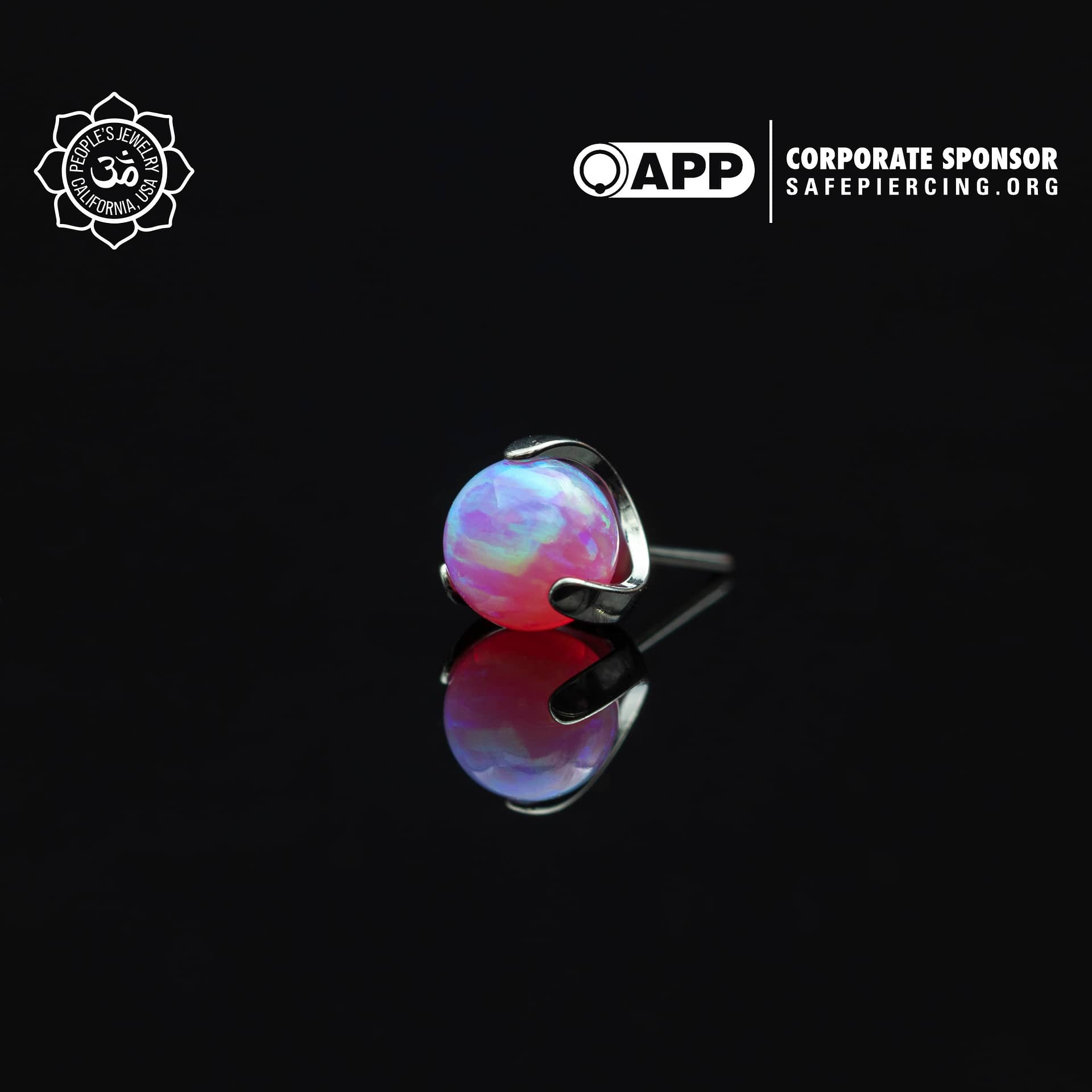 Threadless Claw-Set Opal Balls by Peoples Jewelry