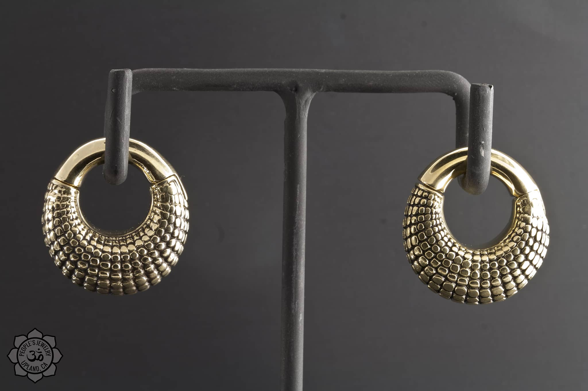 Brass Armadillo Circle Clickers by Peoples Jewelry - Laughing Buddha Studios SoCal