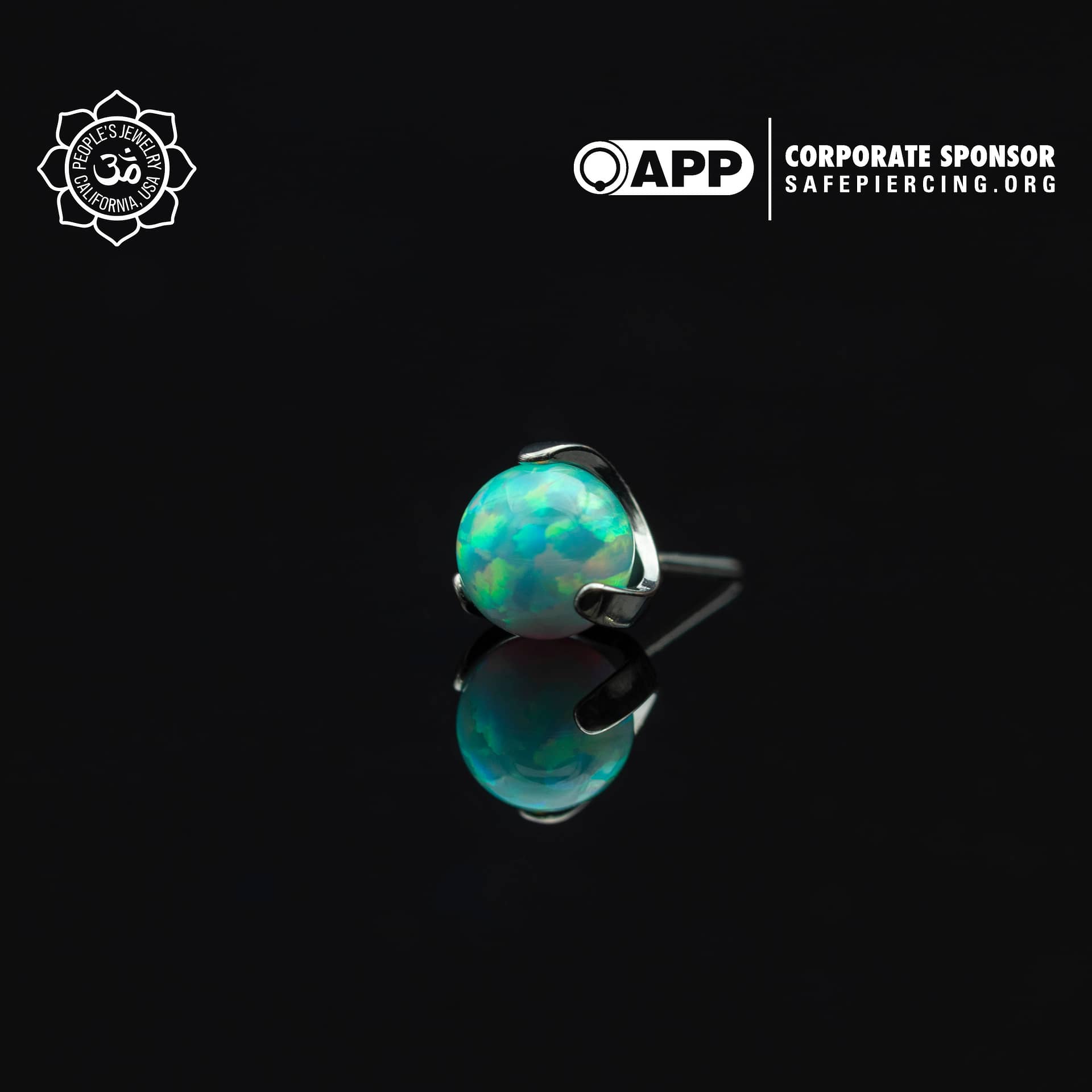 Threaded Claw-Set Opal Balls by Peoples Jewelry - Laughing Buddha Studios SoCal