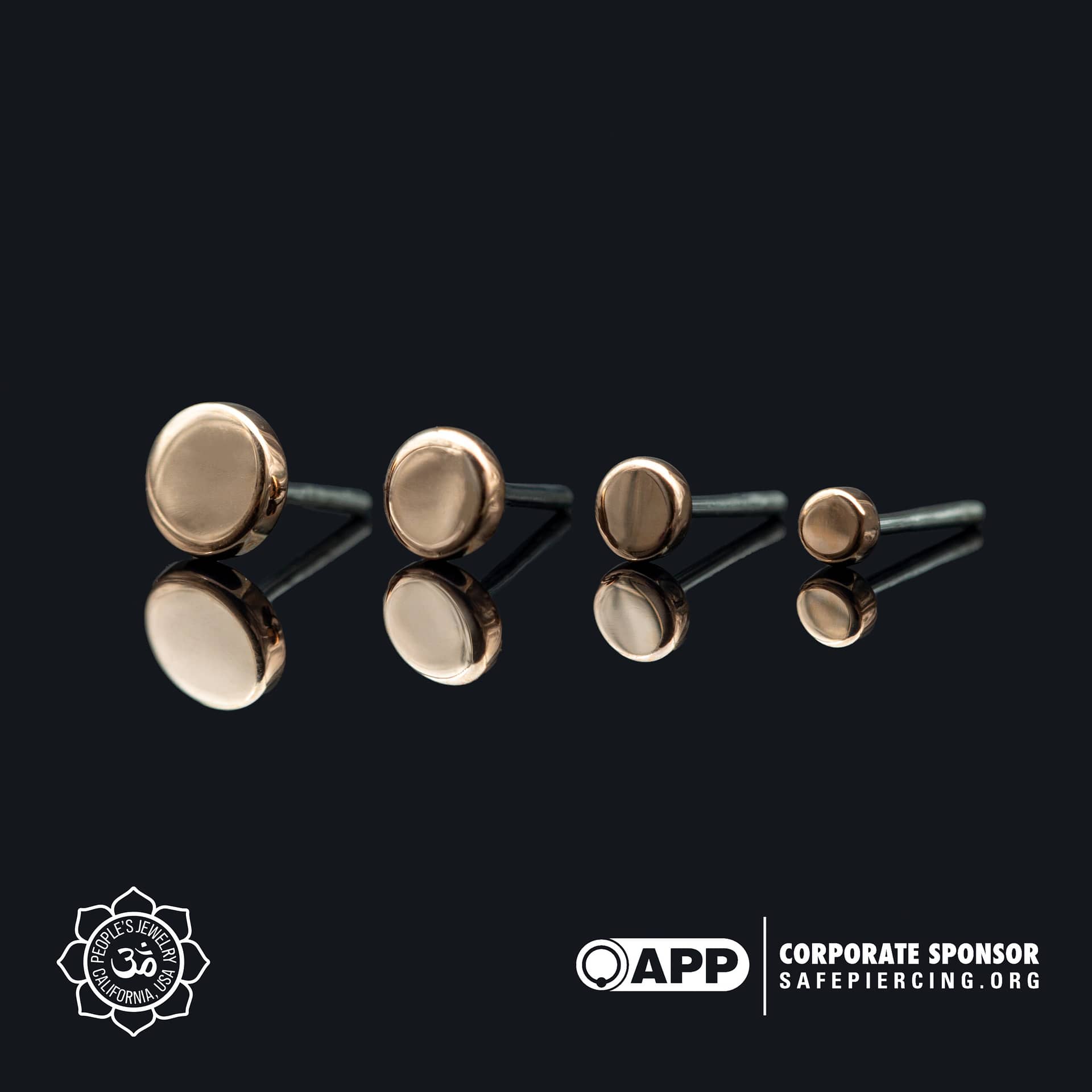 14k Gold Disk Ends by Peoples Jewelry