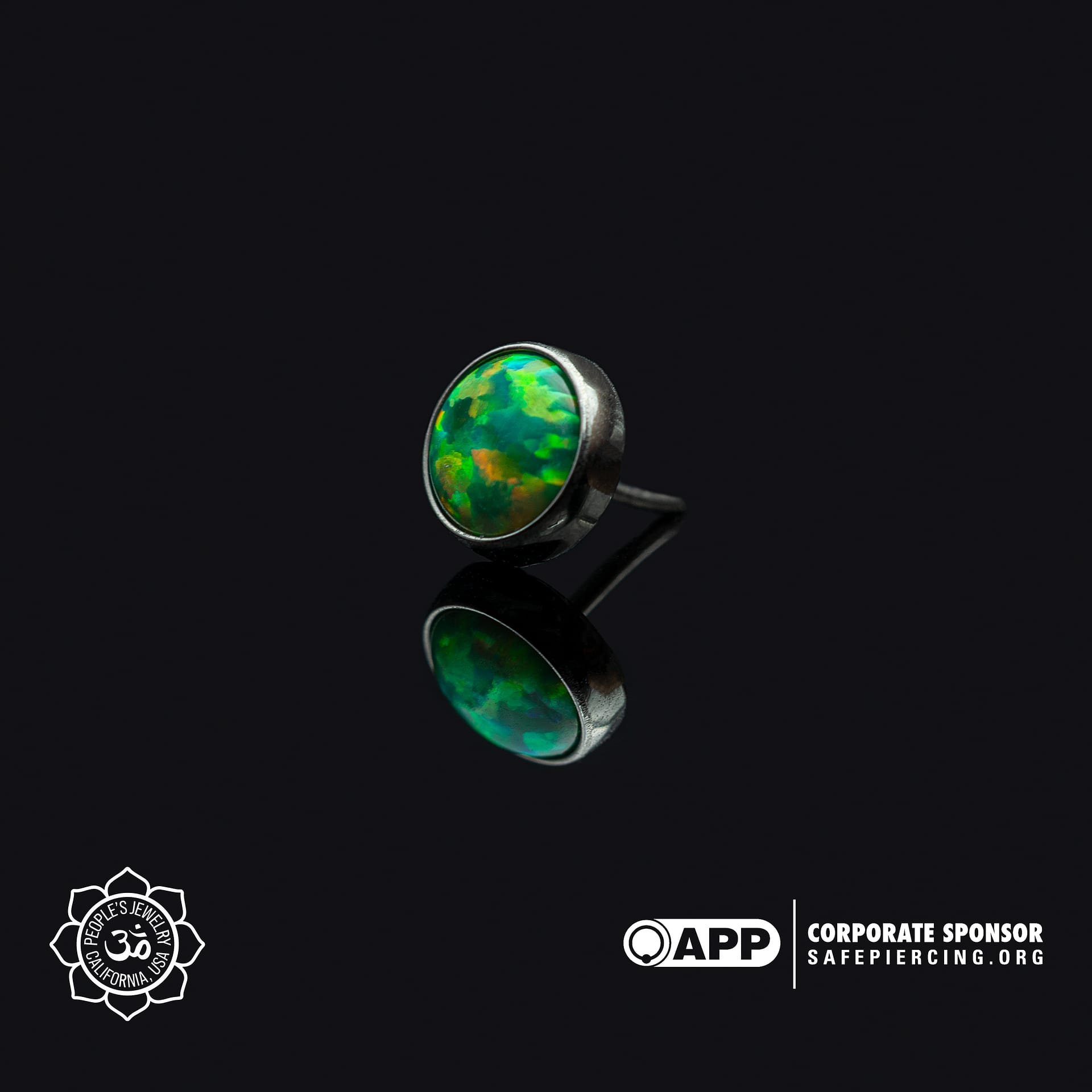 Threadless Opal Cabochon Ends by Peoples Jewelry (5mm) - Laughing Buddha Studios SoCal