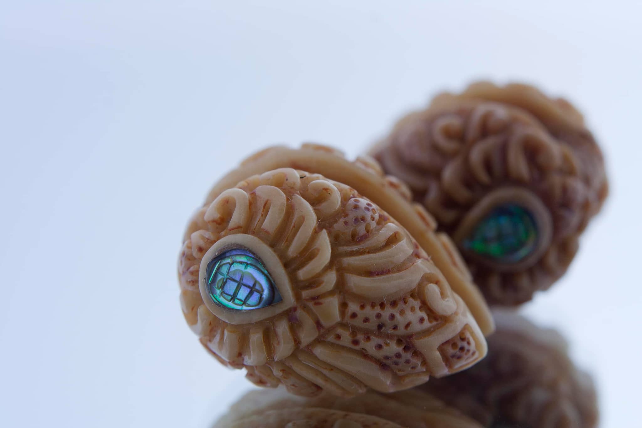 Tagua Nut Shields by Peoples Jewelry - Laughing Buddha Studios SoCal