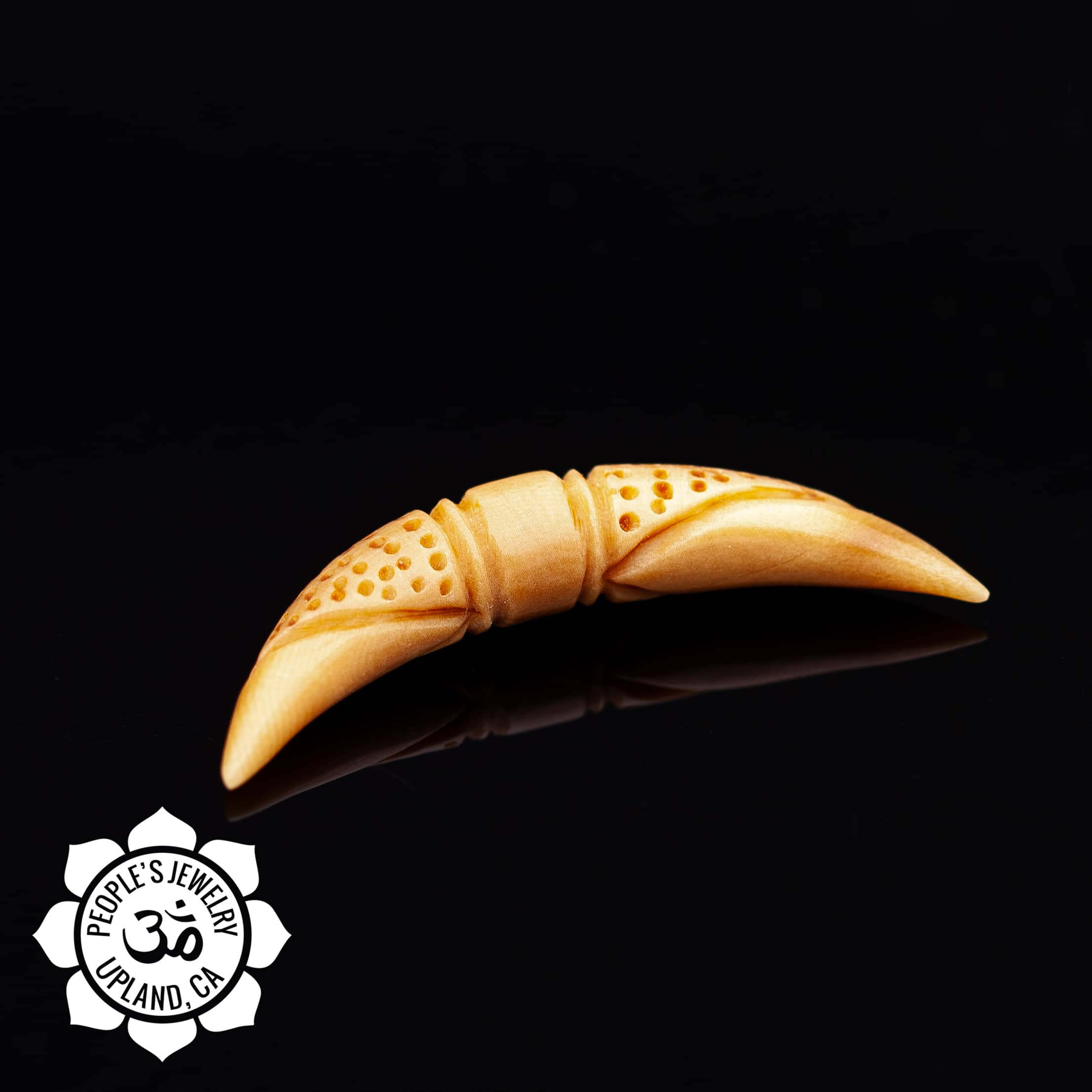 Tagua Nut Carved Septum Tusks by Peoples Jewelry